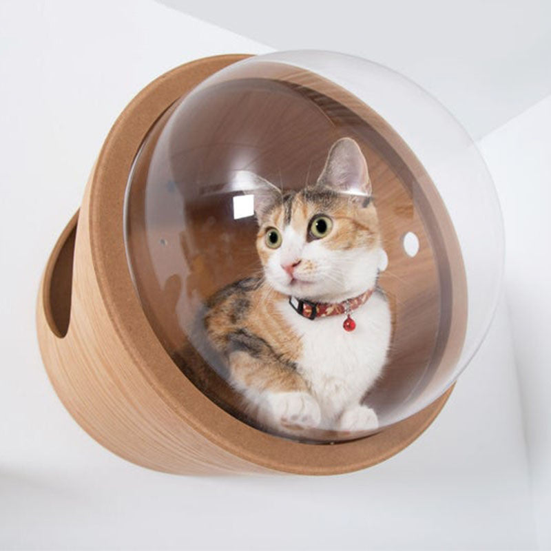 Round Solid Wood Cat Wall Springboard