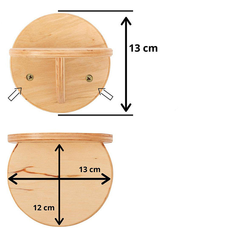 Round Solid Wood Cat Wall Springboard