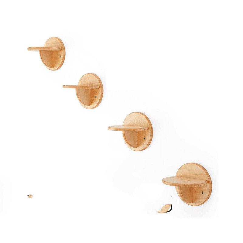 Round Solid Wood Cat Wall Springboard
