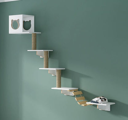 Solid Wood Wall Hanging Cat Litter